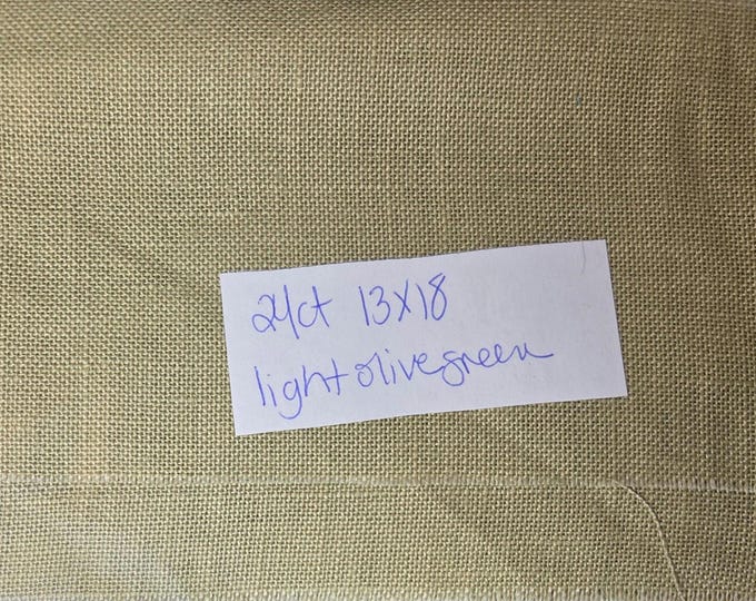 24ct 13"x18" Light Olive Green Linen. Preowned and Repackaged. FREE SHIPPING.