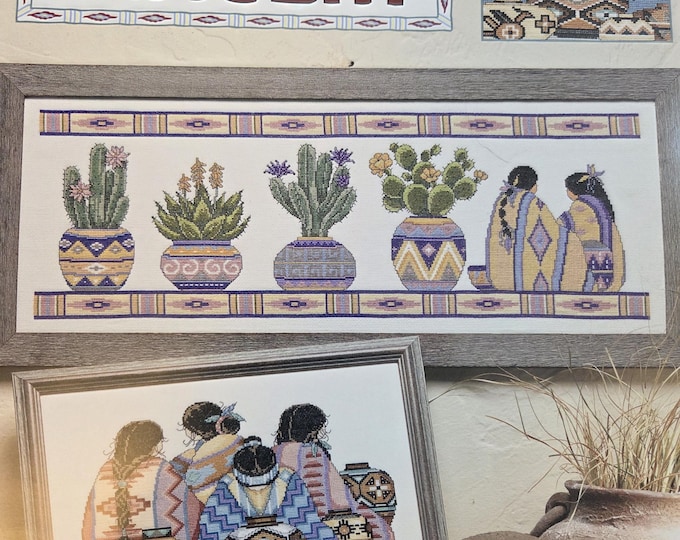 Leisure Arts Southwest Imagery  Cross Stitch Pattern. Free SHIPPING. Used Condition