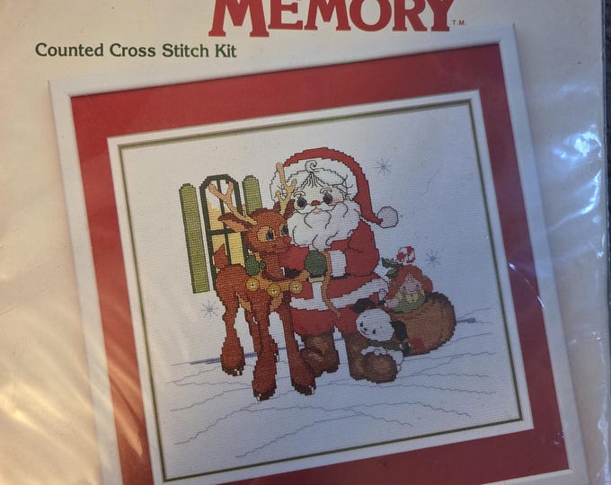 Hugs n Stitches Make A Christmas Memory May Happiness Reign Counted Cross Stitch Kit. FREE SHIPPING. Good Condition.