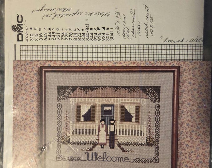 Told In A Garden Amish Welcome Cross Stitch Pattern. Used Condition repackaged in a polybag. Free Shipping.