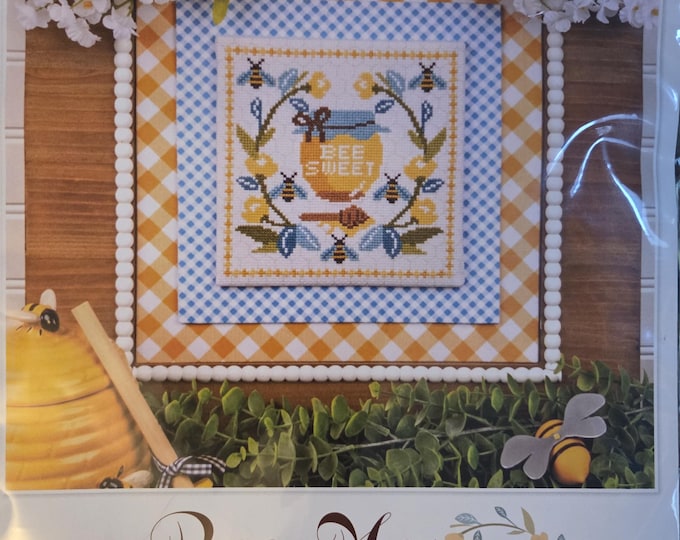 Its Sew Emma Bee My Honey Cross Stitch Kit. Includes Pattern, Thread Pack, Needle Minder, Fabric and Bag. Free Shipping. Good Condition.
