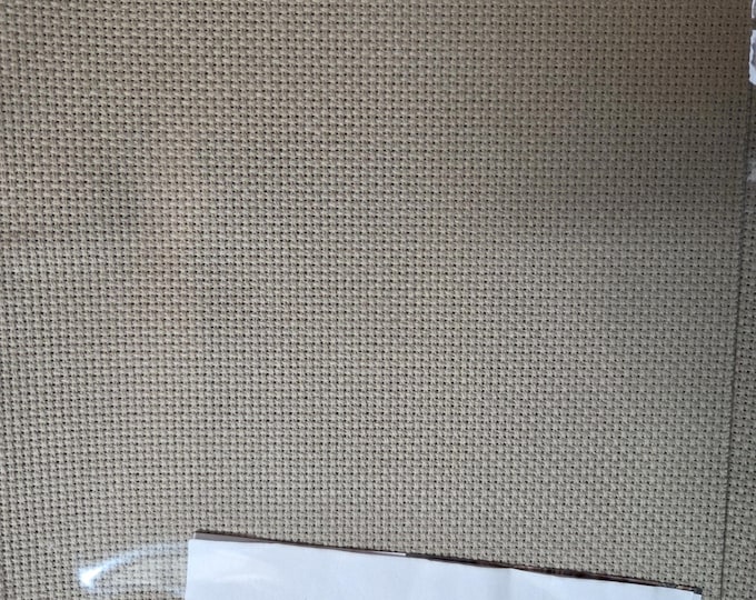 16ct 12"x13" dark beige aida cloth. FREE SHIPPING.