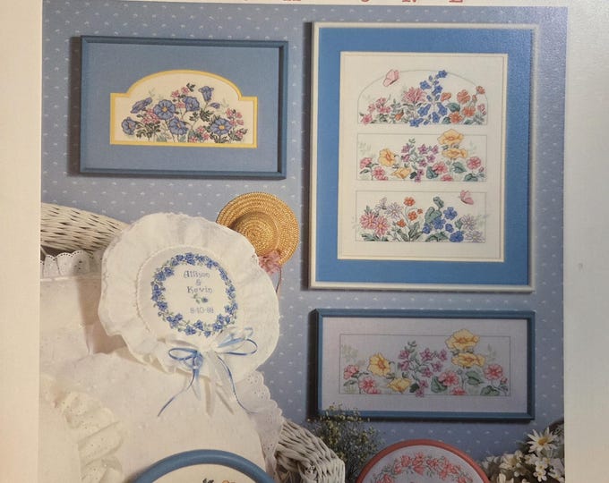 Dimensions Meadow Flowers Cross Stitch Pattern - FREE SHIPPING. Preowned Used Condition