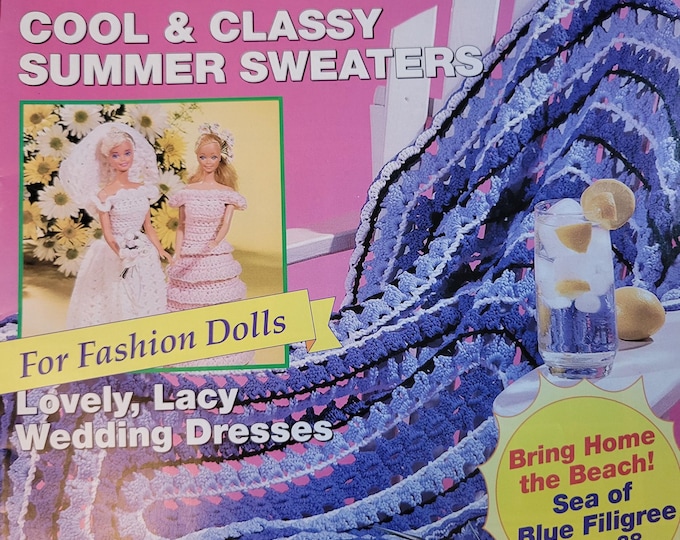 Women's Circle Crochet Magazine Summer 1992. FREE SHIPPING. Old Condition.