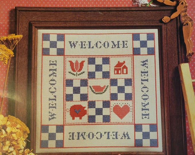 Folk Art Motifs Cross Stitch Pattern - FREE SHIPPING. Used Condition