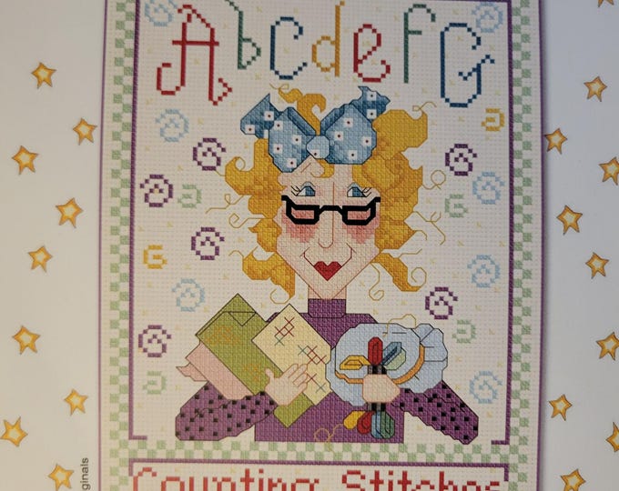 Alma Lynne Counting Stitches is for Me Cross Stitch Pattern. Used Condition. Free Shipping.