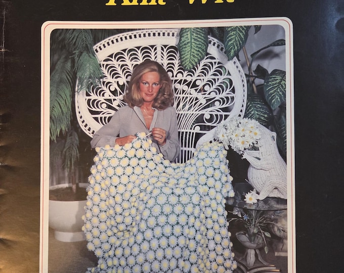 Afghan Designs by Knit Wit. FREE SHIPPING. Old Condition.