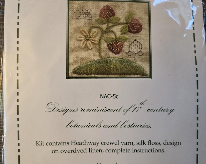 Grace Notes Strawberries Cross Stitch Kit. FREE SHIPPING. Estate Sale Preowned Like New Condition.