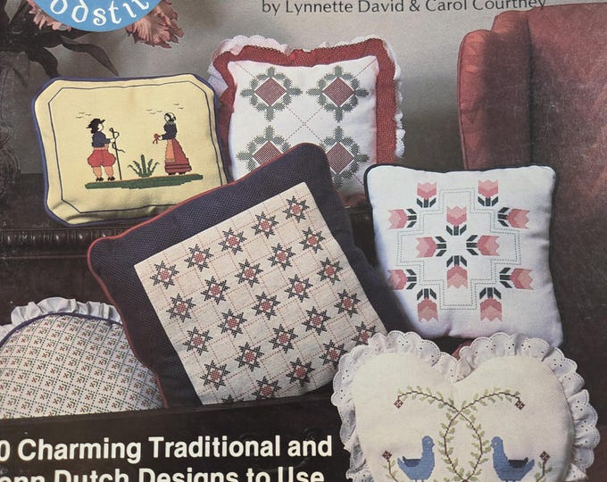 Greta Goodstitch Folk Art Pillow Designs Cross Stitch Pattern. FREE SHIPPING. Used Older Condition