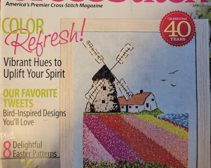 Just Cross Stitch Magazine April 2023. Good Condition. Free Shipping.