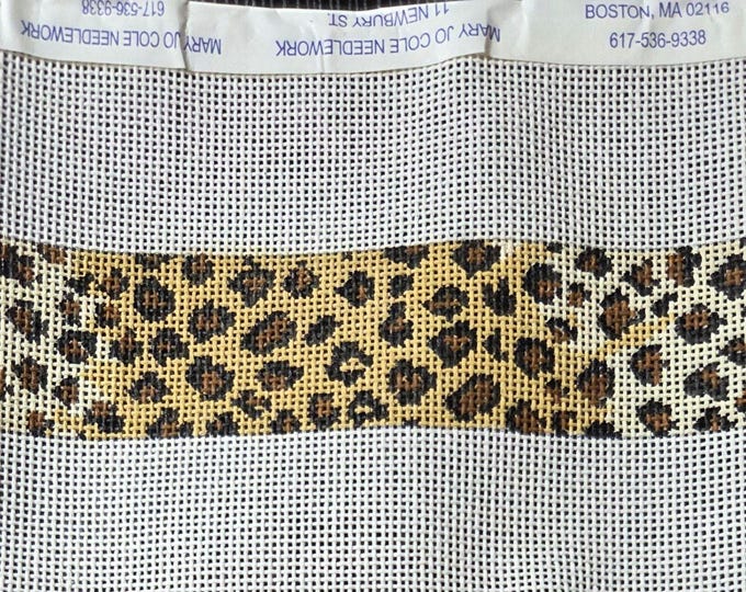 Leopard Belt Needlepoint Canvas.  18 Mesh. Preowned Estate Sale Like New Condition. Canvas has been Rolled. Free Shipping.