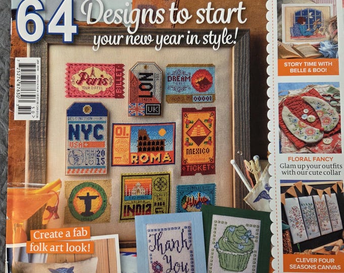 The Cross Stitcher Magazine Jan 2016. Free Shipping. Used Condition.