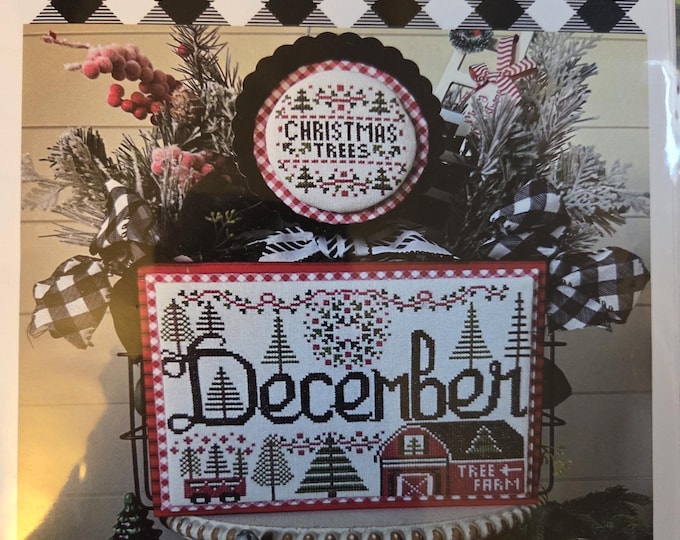 Stitching with the Housewives Month 2 Month December Cross Stitch Pattern. FREE SHIPPING. Good Condition