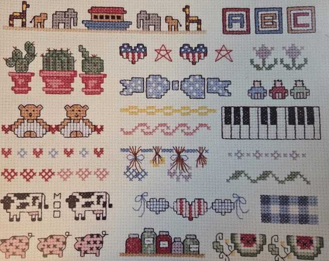 Leisure Arts Country Borders Mini Series #22 Cross Stitch Pattern. Free SHIPPING. Used Condition.