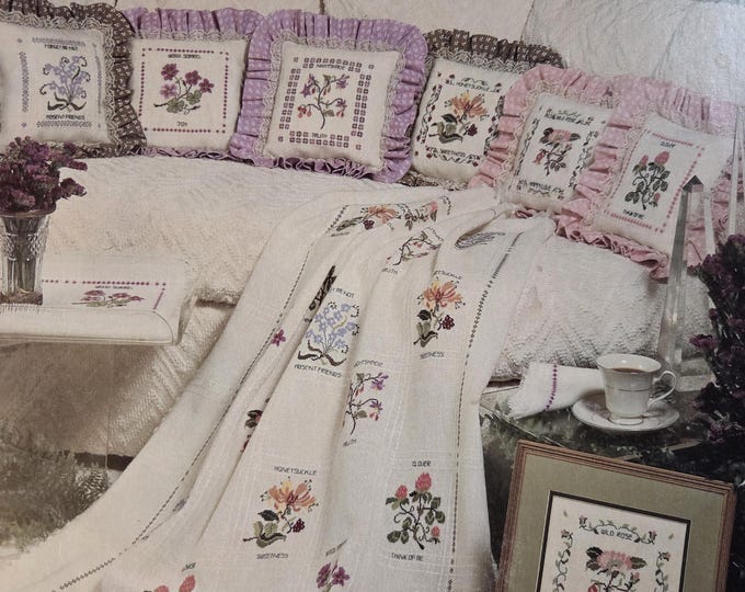 Rosemarys Garden Cross Stitch Pattern - FREE SHIPPING. Preowned Used Older Condition. Writing throughout book.