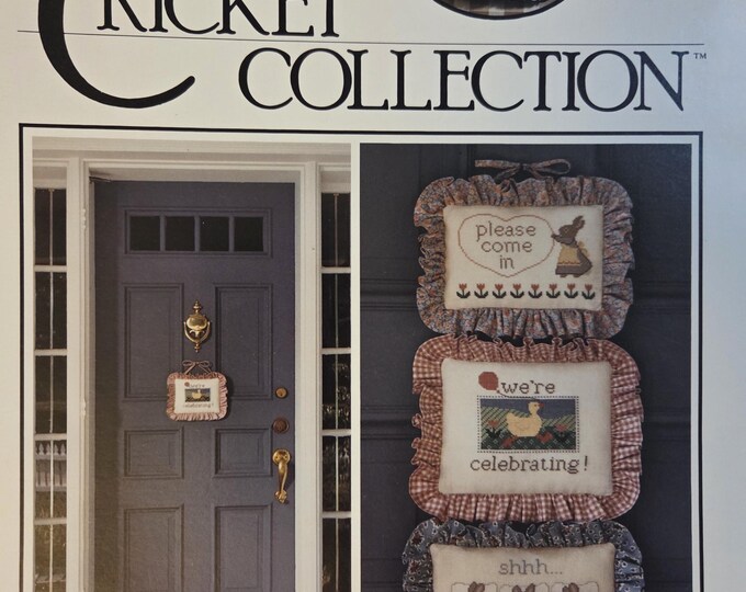 The Cricket Collection Door Signs Cross Stitch Pattern. FREE SHIPPING. Used Condition
