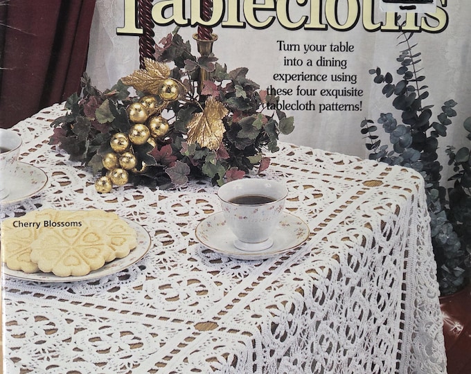 House of White Birches Crochet Fabulous Tablecloths. FREE SHIPPING. Preowned Used Condition.