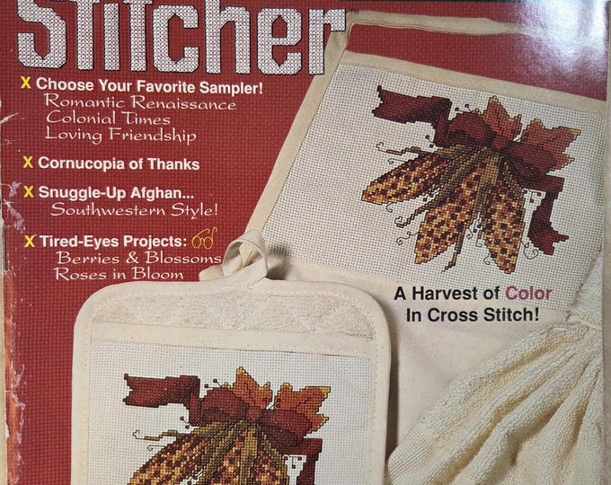 The Cross Stitcher Magazine Oct 1992. Free Shipping. Used Condition.