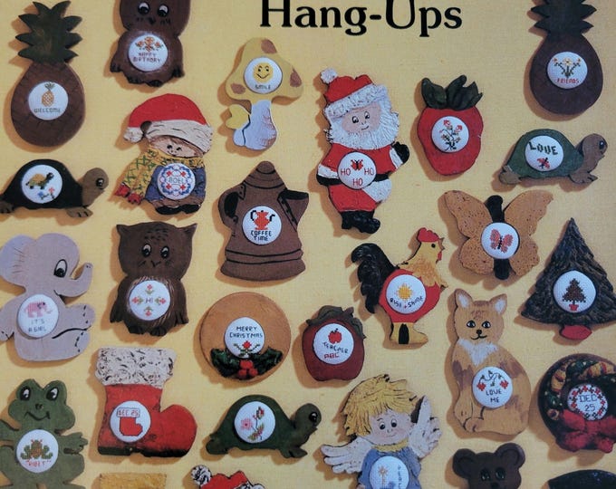 Vintage Teeny Weeny Hang- Ups Cross Stitch Pattern. Free SHIPPING. Used Condition