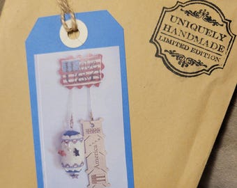 Uniquely Handmade I Love USA Cross Stitch Pattern Kit. Free SHIPPING.