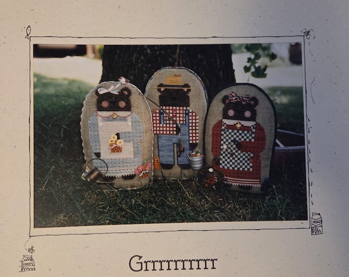 Fanci That Grrrrrr Cross Stitch Pattern. FREE SHIPPING. Used Condition