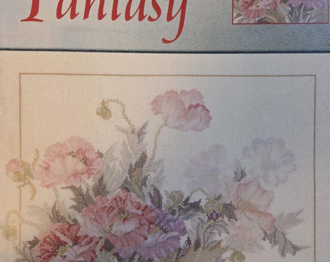 Leisure Arts Floral Fantasy Cross Stitch Pattern. FREE SHIPPING. Used Condition.
