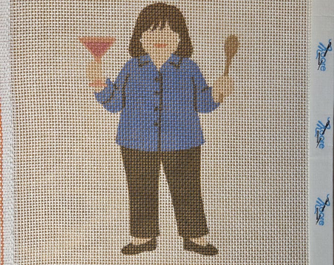 IN STOCK Just That Easy! Ina Needlepoint Canvas 9"x7" -  5"x3"  finished size #18 mesh. Please allow 3 weeks from order. Free Shipping.