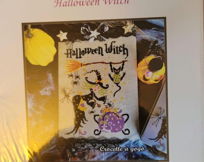 Crocette a gogo Halloween Witch Cross Stitch Pattern. FREE Shipping. Good Condition.