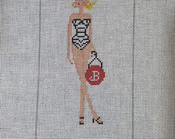 Jennifer Vallez B Doll 18 mesh 4x7 Needlepoint Canvas. FREE SHIPPING. New Condition.