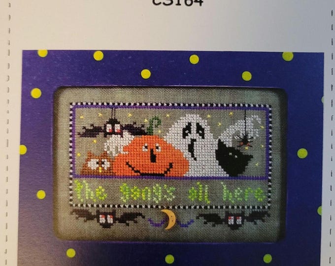 Val's Stuff The Gangs All Here Cross Stitch Pattern. Free Shipping. Good Condition.