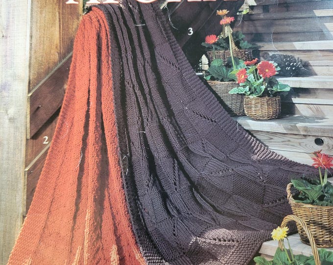 Leisure Arts Quick Knit Afghans Knit Pattern. FREE SHIPPING. Used Condition.
