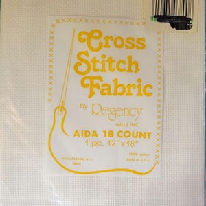 Aida Cloth 18ct 12&quot;x18&quot; white. FREE SHIPPING.