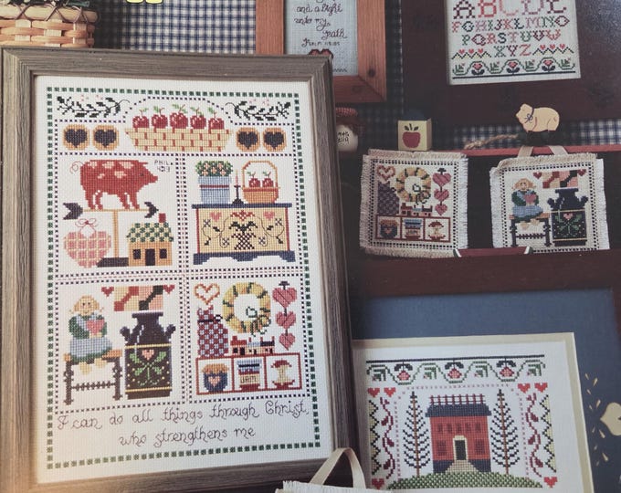 Jeremiah Junction Country Primitives Samplers II Cross Stitch Pattern. FREE SHIPPING. Used Condition.