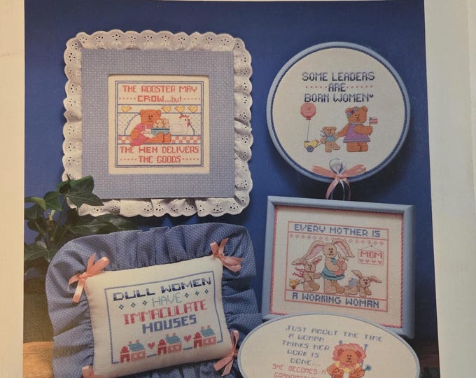 Dimensions Witty Women Cross Stitch Pattern. FREE SHIPPING. Used Condition.