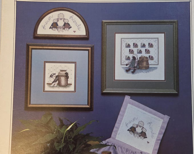 Barrett House Homespun Charm II, Curious Cat, Forever Friends Cross Stitch Pattern. FREE SHIPPING. Used Condition