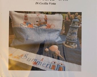 Serenita di campagna Gita in barca Cross Stitch Pattern. Free Shipping. Good Condition.