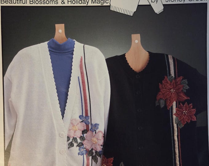 Stoney Creek Beautiful Blossoms & Holiday Magic Duplicate Stitch Pattern. Free SHIPPING. Used Condition.