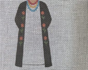 Anna Needlepoint Canvas 5"x3"  finished size #18 mesh. Free Shipping. Unfinished canvas. Moore Stitching Design