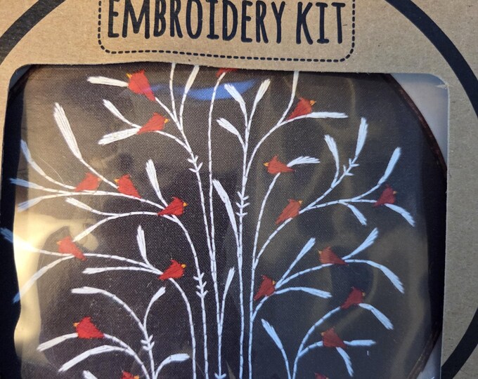 Cozy Blue Folk Winter Cardinals Kit. FREE SHIPPING. Estate Sale Preowned Good Condition.