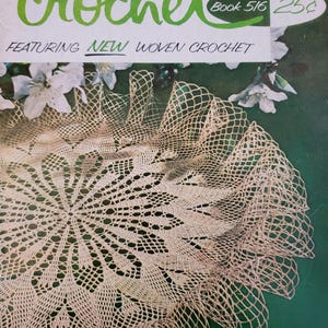 Vintage c1957 Coats & Clark Crochet Pattern. Book No 516. FREE SHIPPING.
