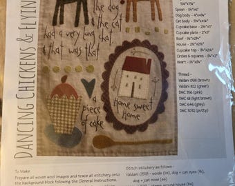 Dancing Chickens & Flying Pigs Part 10 A Chat With The Cat Quilt Pattern Kit. Estate Preowned Good Condition. Free SHIPPING.