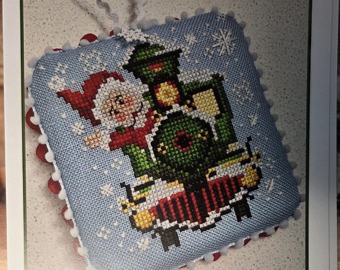 December Stitches Santa's Express Cross Stitch Pattern. Free Shipping. New Condition.