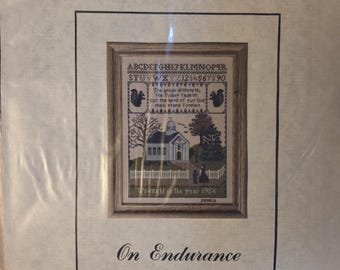 Samplers in Scriptures On Endurance Cross Stitch Pattern. Free Shipping. Preowned Used Condition.
