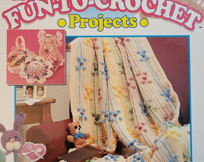 101 Fun to Crochet Projects  Crochet Pattern Book. FREE SHIPPING. Good Condition