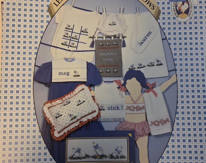 Back Street Howard Kaplans French Country Store Les Gingham Childrens Bows Cross Stitch Pattern. Used Condition. Free Shipping.