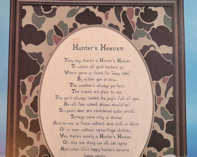 Hunters Heaven Cross Stitch Pattern. Free SHIPPING. Older Used Condition.