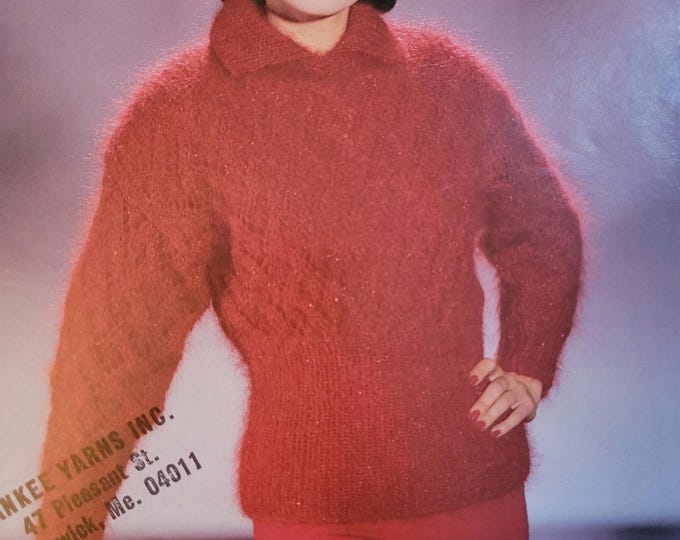 Ironstone Lacey Sweater Mohair Knit Pattern Style 643. Free Shipping. Vintage Condition.