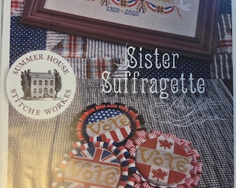 Summer House Sister Suffragette Cross Stitch Pattern. Free Shipping. Used Condition.