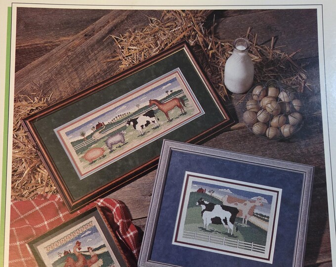 Color Charts Heartland Cross Stitch Pattern. FREE SHIPPING. Used Condition.