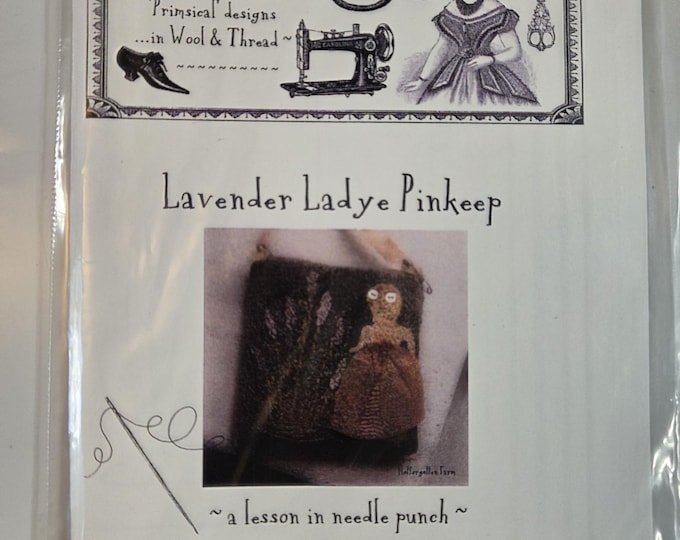 Notforgotten Farm Lavender Ladye Pinkeep Needlebook Punch Needle Pattern. Estate Sale Preowned Good Condition. Free SHIPPING.